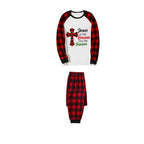 Red and Black Plaid Christmas Pajamas Set With "Jesus Is The Reason For The Season" Slogan Print