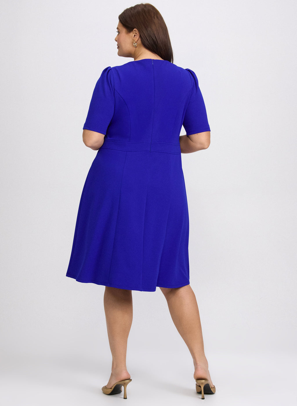 Buttoned-Tab Detail Dress