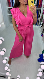 Isannah Pleated Frill Shoulder Jumpsuit