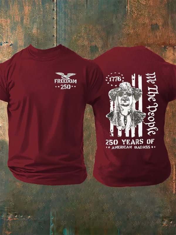 Men's 250 YEARS OF AMERICAN BADASS Print T-Shirt