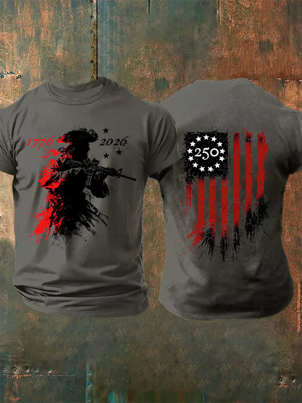 Men's 250 YEARS Round-neck Printed T-Shirt