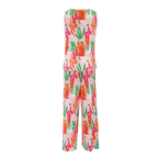 Featuring Tropical Floral Design V-Neck Vest Top & Pleated Pants