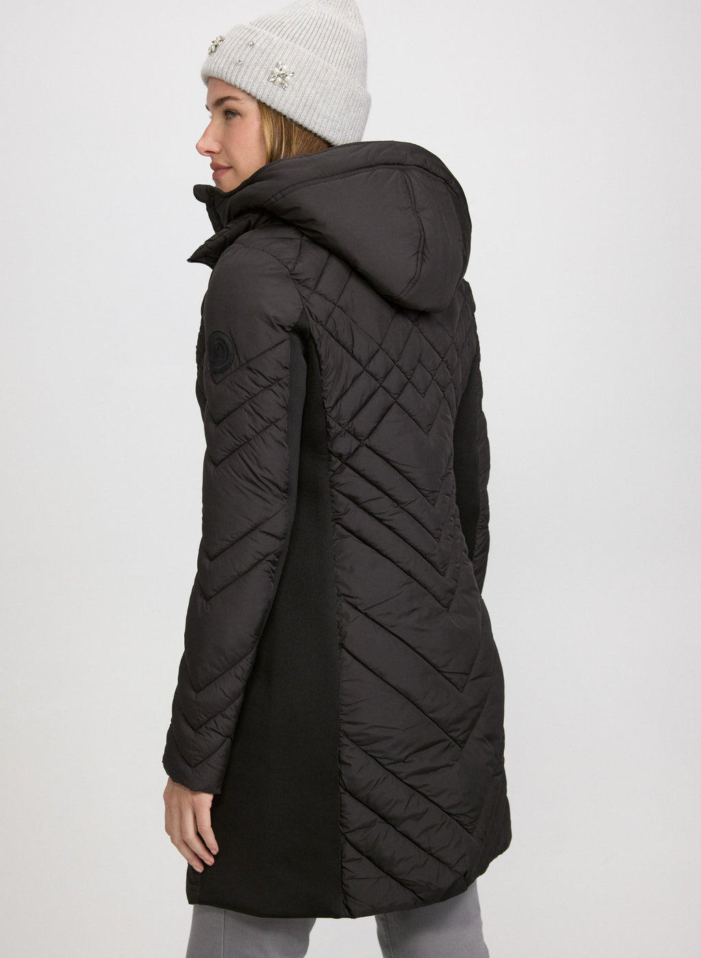 Bernardo - Quilted Scuba Detail Coat