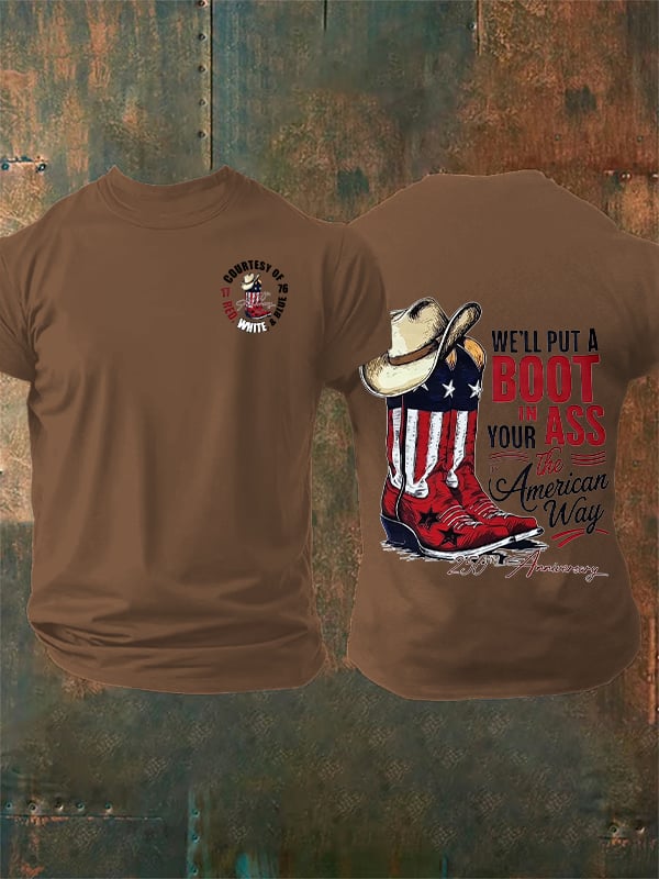 Men's WE'LL PUT A BOOT Print T-Shirt