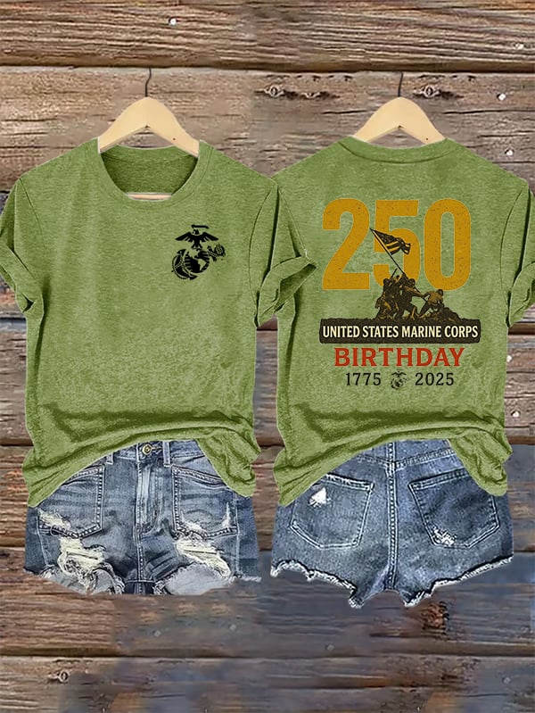 Women's  UNITED STATES MARINE CORPS BIRTHDAY Print T-Shirt