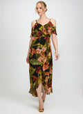 Floral Chiffon Midi Dress