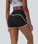 SoftlyZeroTM Airy SoCinched Mid Rise Tummy Control Color Block Cool Touch Yoga Biker Shorts 3''-UPF50+