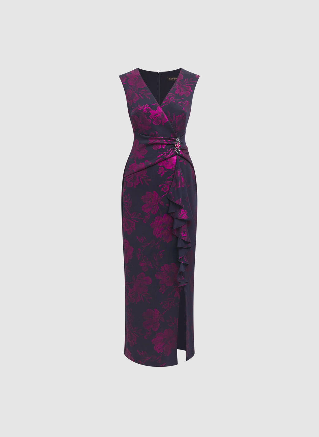Foil Floral Print Dress