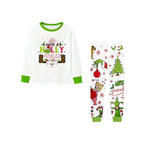 Holiday Family Christmas Pajamas Set With Colorful Xmas Character Pattern Design