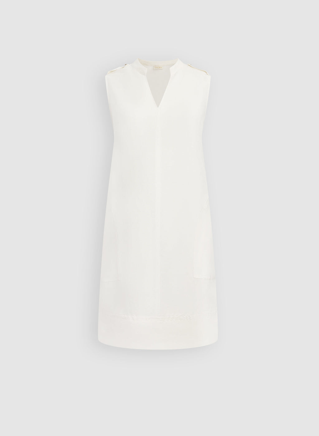 Linen-Blend Pocket Dress