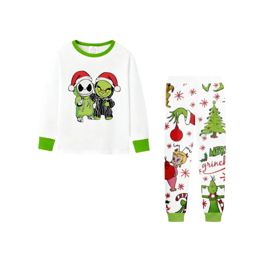 Holiday Family Christmas Pajamas Set With Christmas Pattern Print