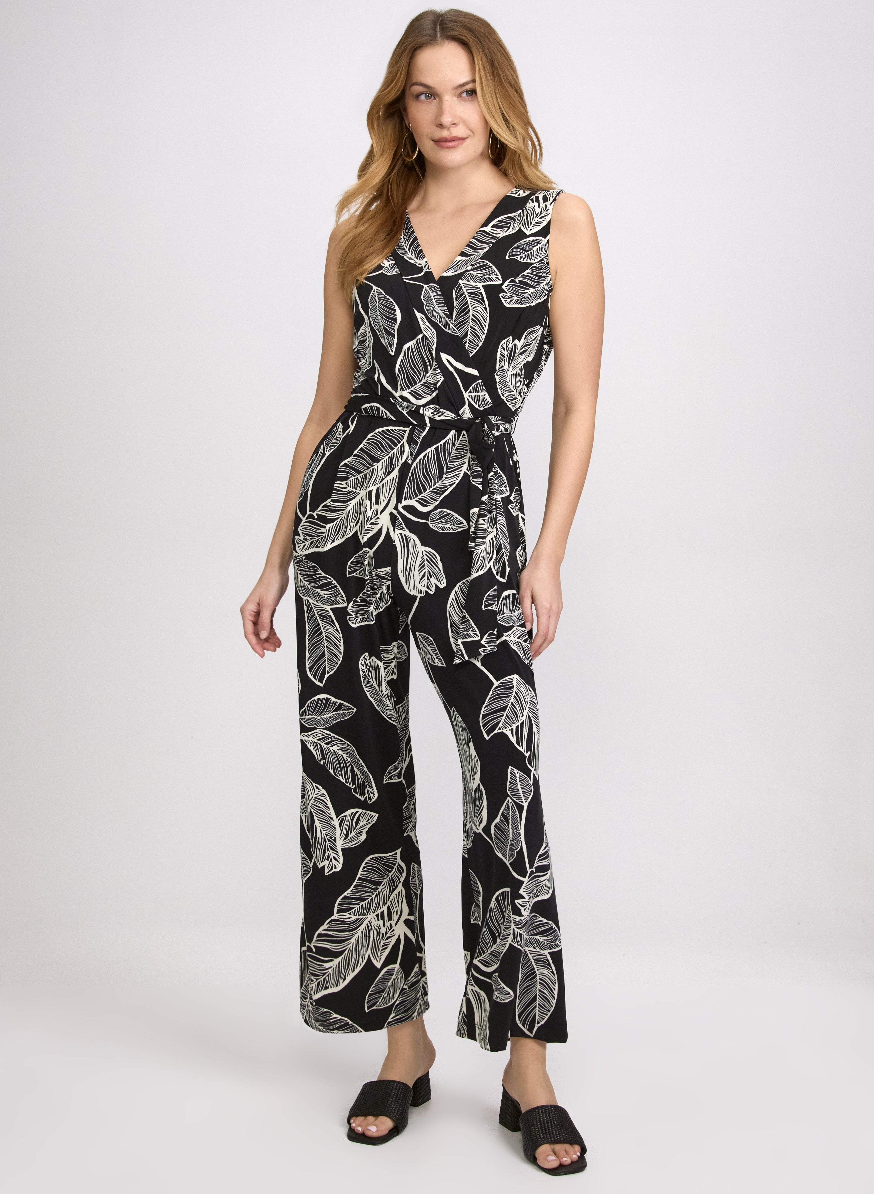 Leaf Print Jumpsuit