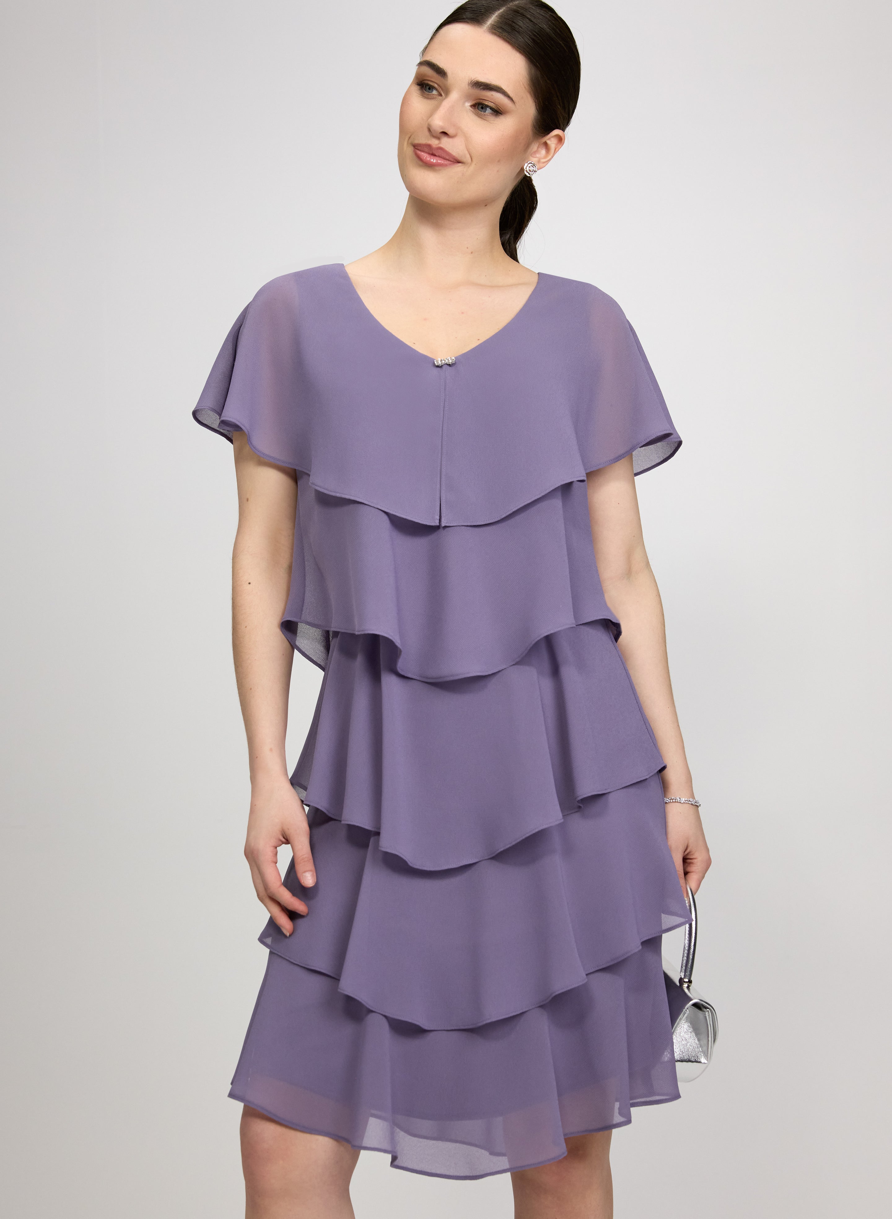 Tiered Capelet Dress