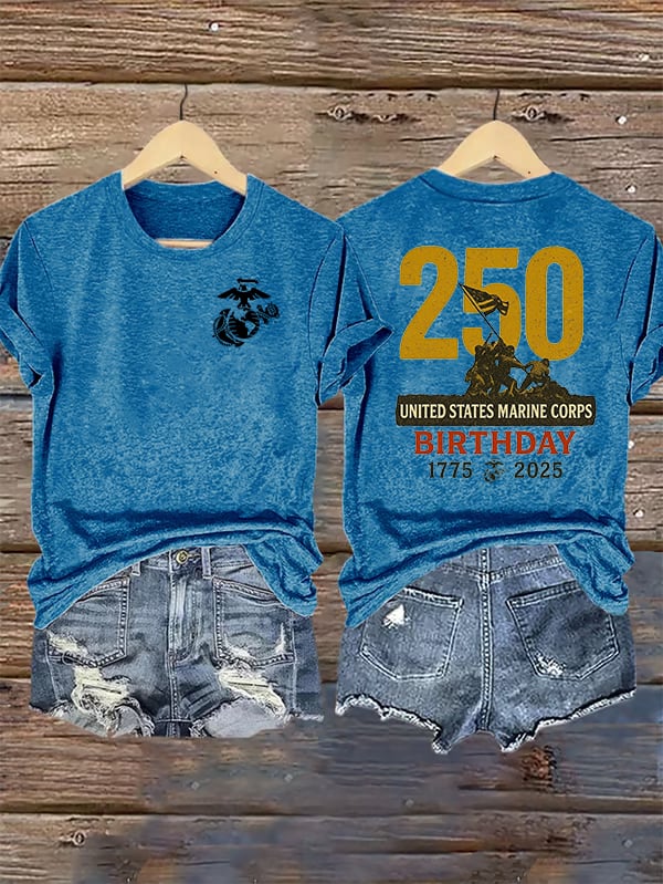 Women's  UNITED STATES MARINE CORPS BIRTHDAY Print T-Shirt