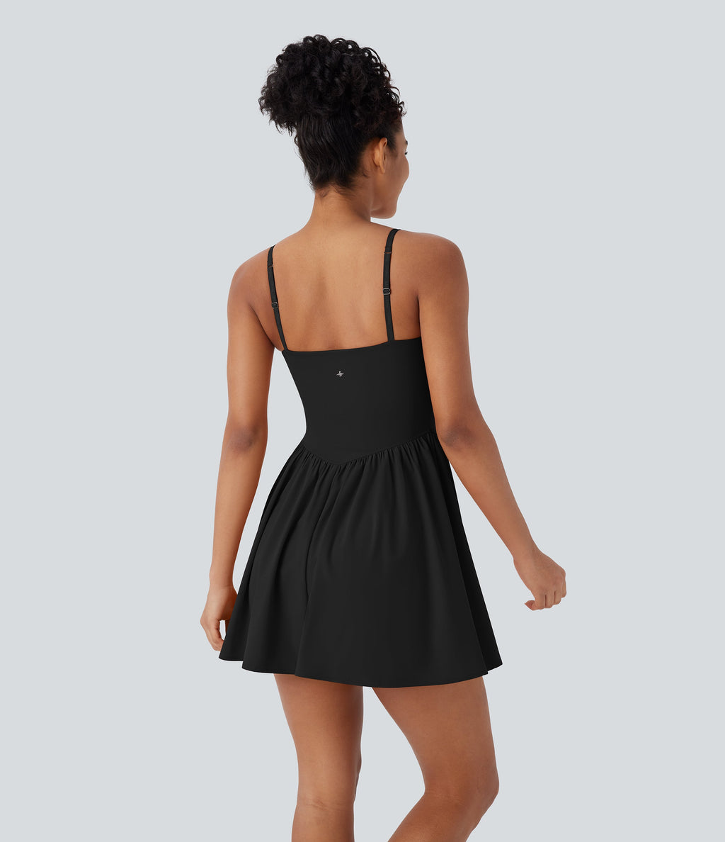 BreezefulTM 2-in-1 Quick Dry Mini Yoga Active Dress with Pockets-Easy Peezy Edition