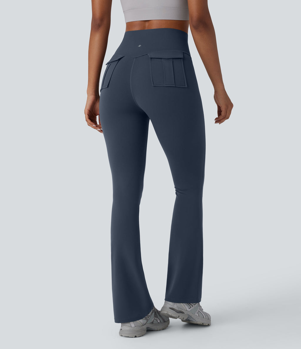 UltraSculptTM SoCinched High Waisted Tummy Control Yoga Bootcut Leggings with Pockets