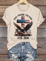 Women's  Faith-Freedom-Legacy 250 years strong Print T-Shirt