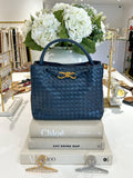 Woven Gold Infinity Detail Designer Style Handbag (11 Colours)
