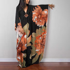 Boho Ethnic Print Maxi Kaftan Dress