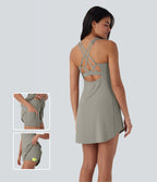 SoftlyZeroTM QuickDry 2-Piece Mini Tennis Active Dress with Pockets
