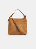 Buckled Top-Handle Bucket Bag