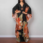 Boho Ethnic Print Maxi Kaftan Dress