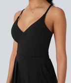 BreezefulTM Wide Leg Quick Dry Casual Slip Jumpsuit with Pockets-Easy Peezy Edition