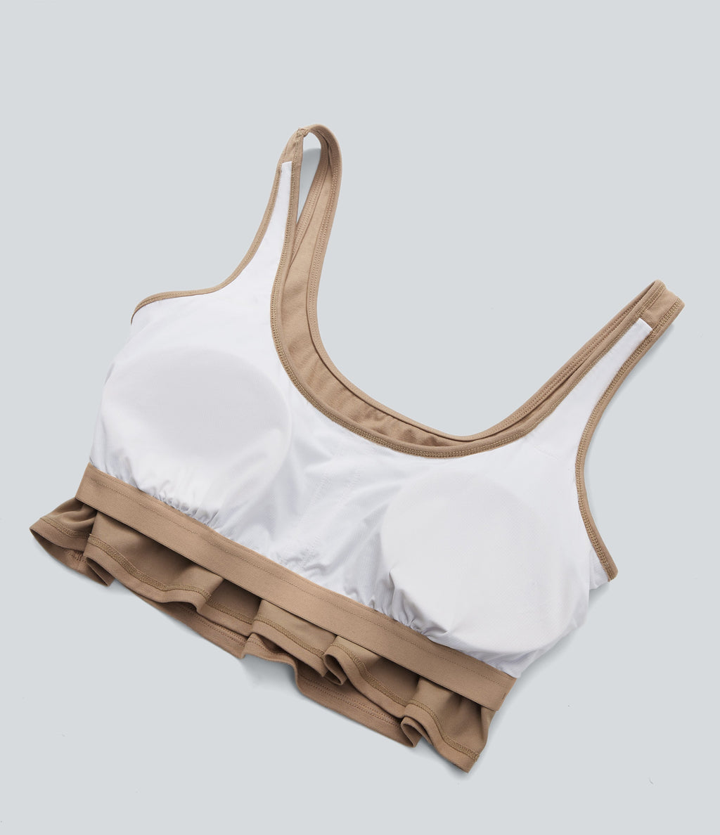 U Neck Draped Cropped Yoga Tank Top