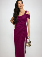 Mesh Cowl Neck Dress