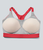SpeedWaveTM Medium Support Molded Cups Perforated Adjustable Hook Quick Dry Training Sports Bra-D/DD/DDD/F Cups
