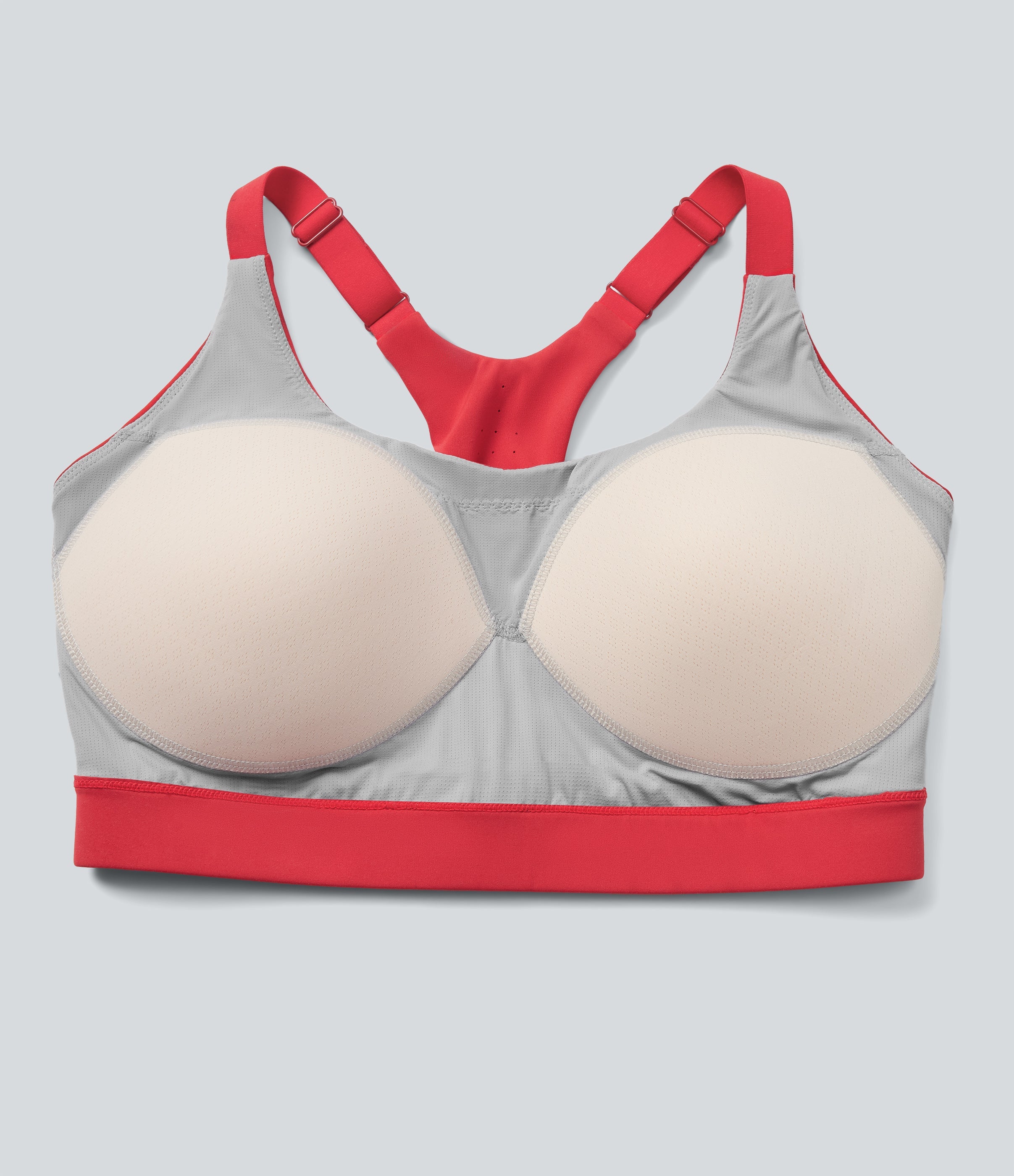 SpeedWaveTM Medium Support Molded Cups Perforated Adjustable Hook Quick Dry Training Sports Bra-D/DD/DDD/F Cups