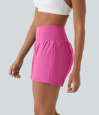 2026🔥UK Super High Waisted Back Pocket & Side Hidden Pocket 2-in-1 Yoga Shorts