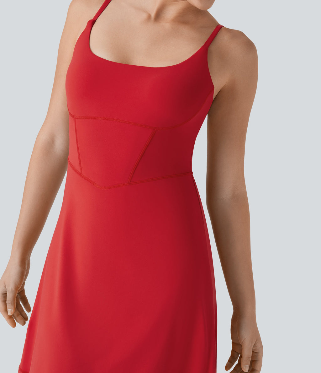 SoftlyZeroTM Plush Corset 2-in-1 Mini Casual Dress with Pocket-Longer Length