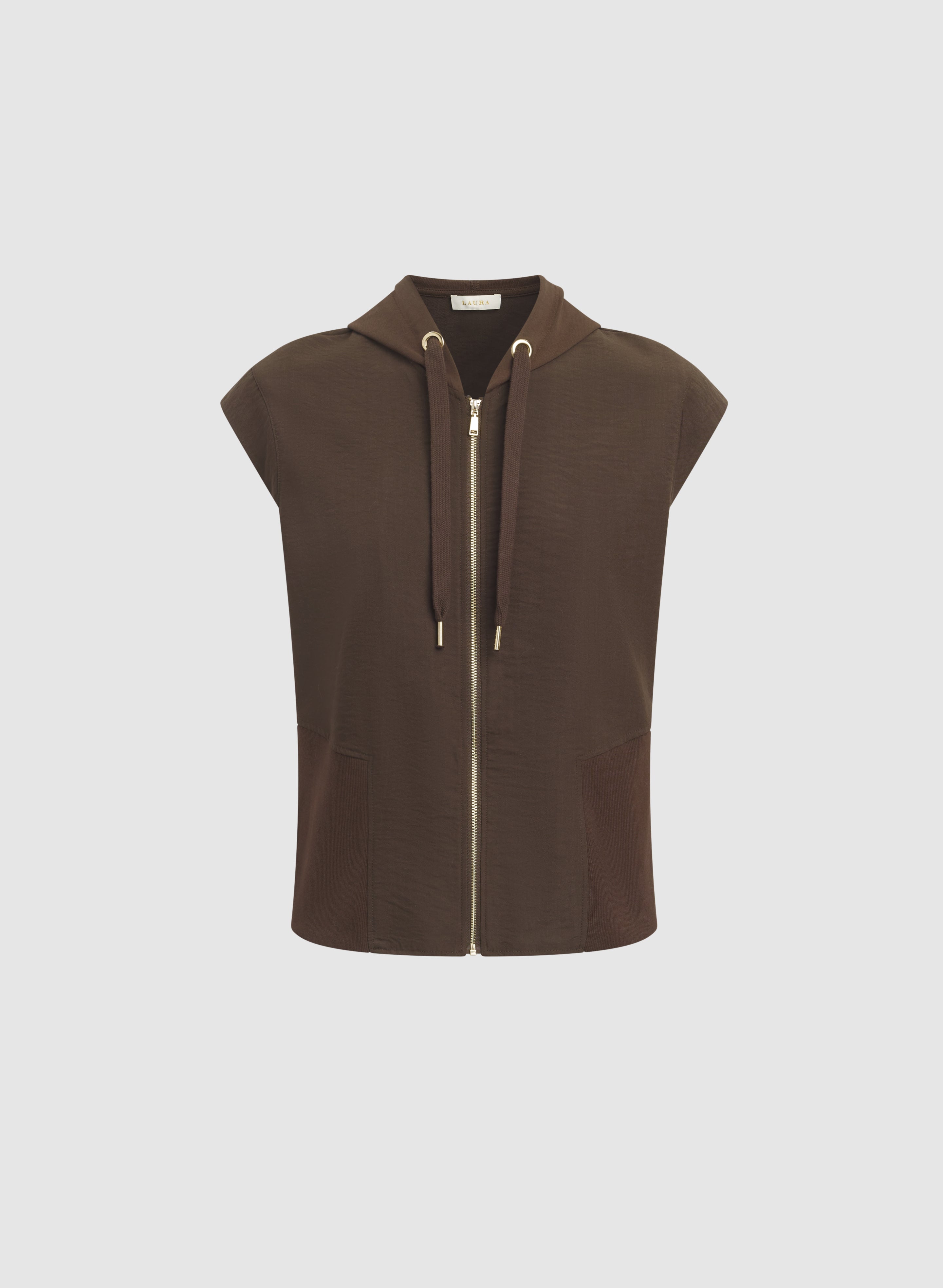 Zip Front Hooded Top