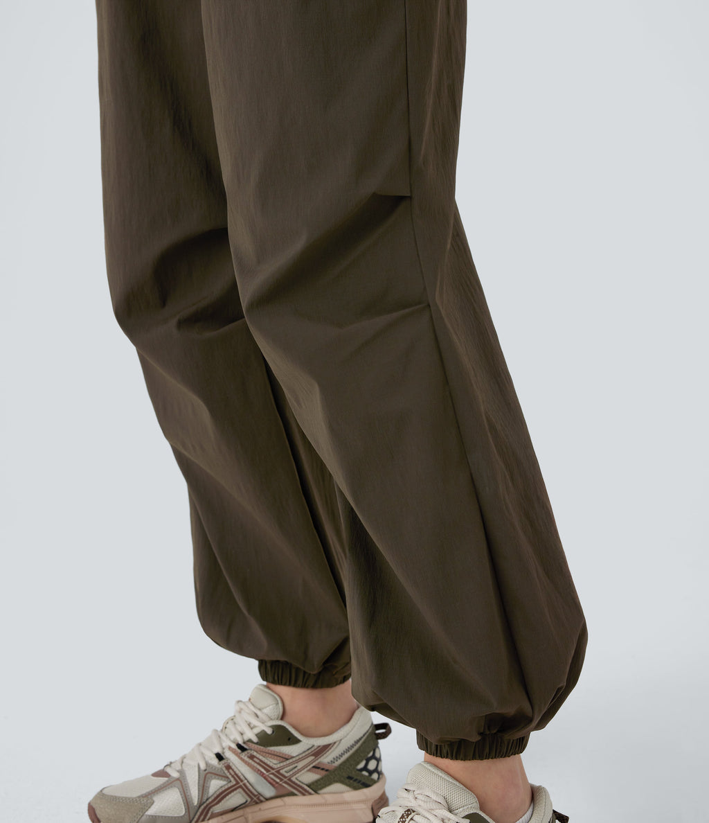 Water Repellent Crisscross Backless Side Pockets Ripstop Hiking Cargo Jumpsuit