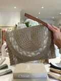 Gold Fleck Woven Plaited Clutch Bag (3 Colours)