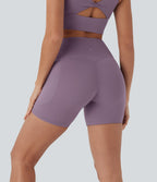 UltraSculptTM Cool Quick Dry SoCinched High Waisted Tummy Control Shaping Yoga Biker Shorts 5'' with Pockets-UPF50+