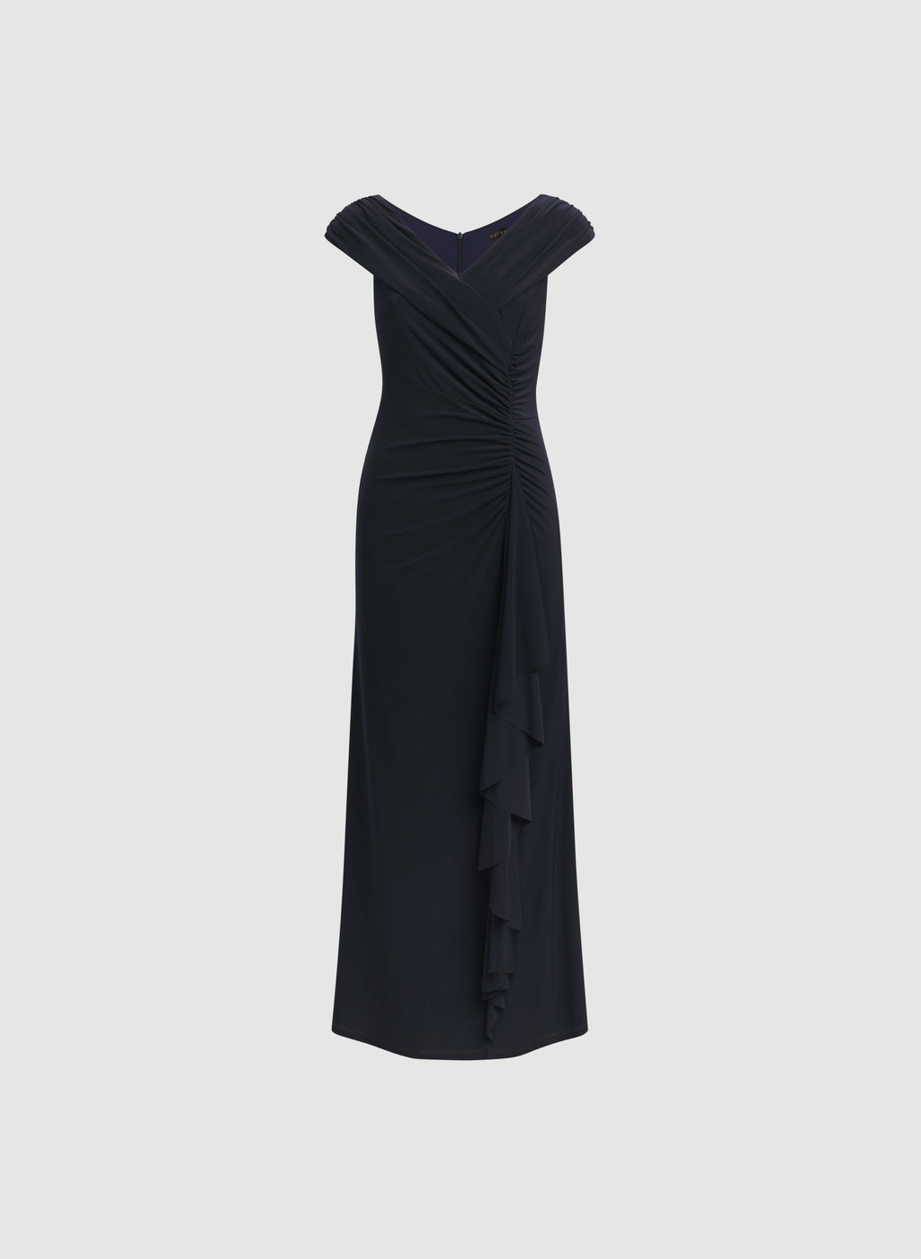 Jersey Waterfall Ruffle Dress