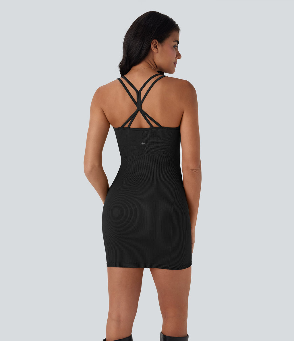 Seamless Flow Bodycon Mini Casual Dress