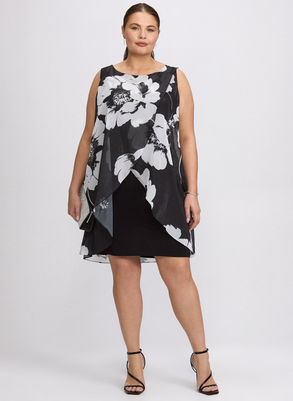 Metallic Floral Dress