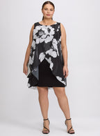Metallic Floral Dress