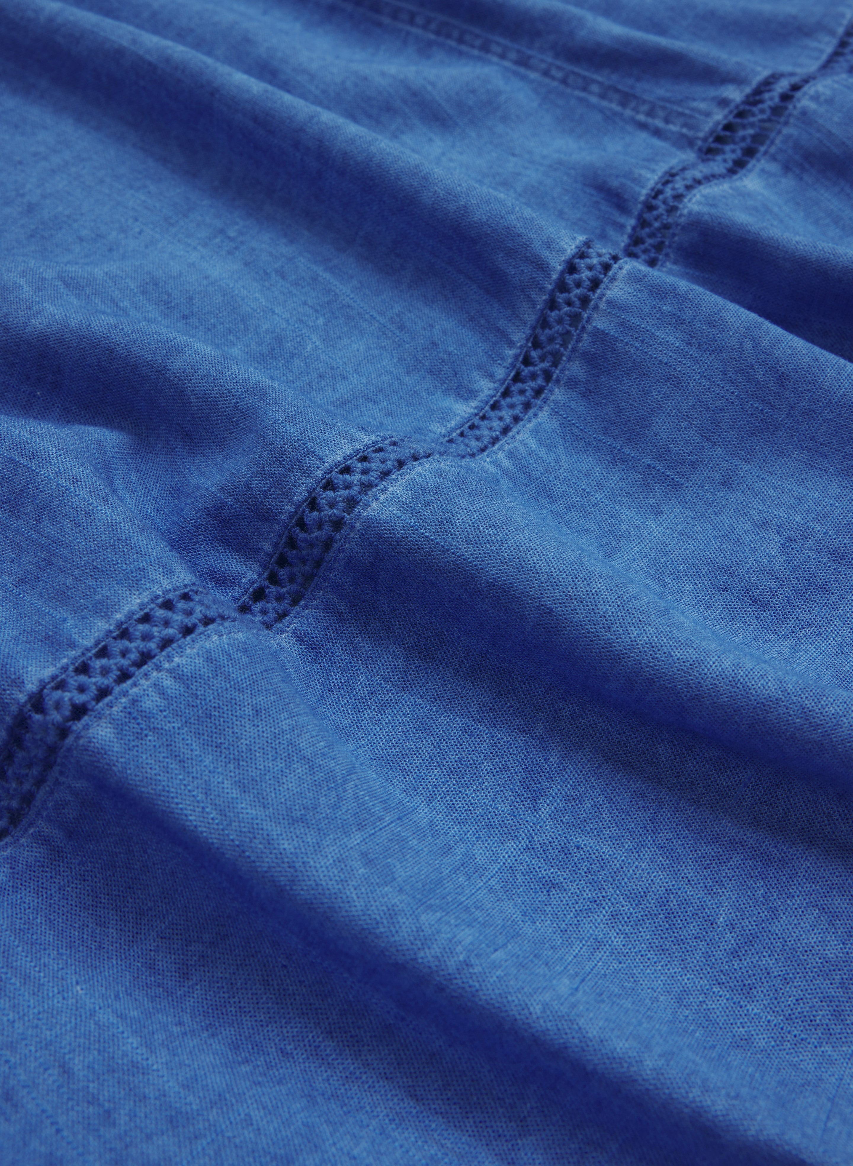 Linen-Blend Pocket Dress