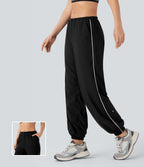 Low Rise Color Block Quick Dry Dance Joggers with Pockets