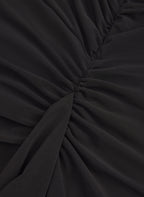 Jersey Waterfall Ruffle Dress