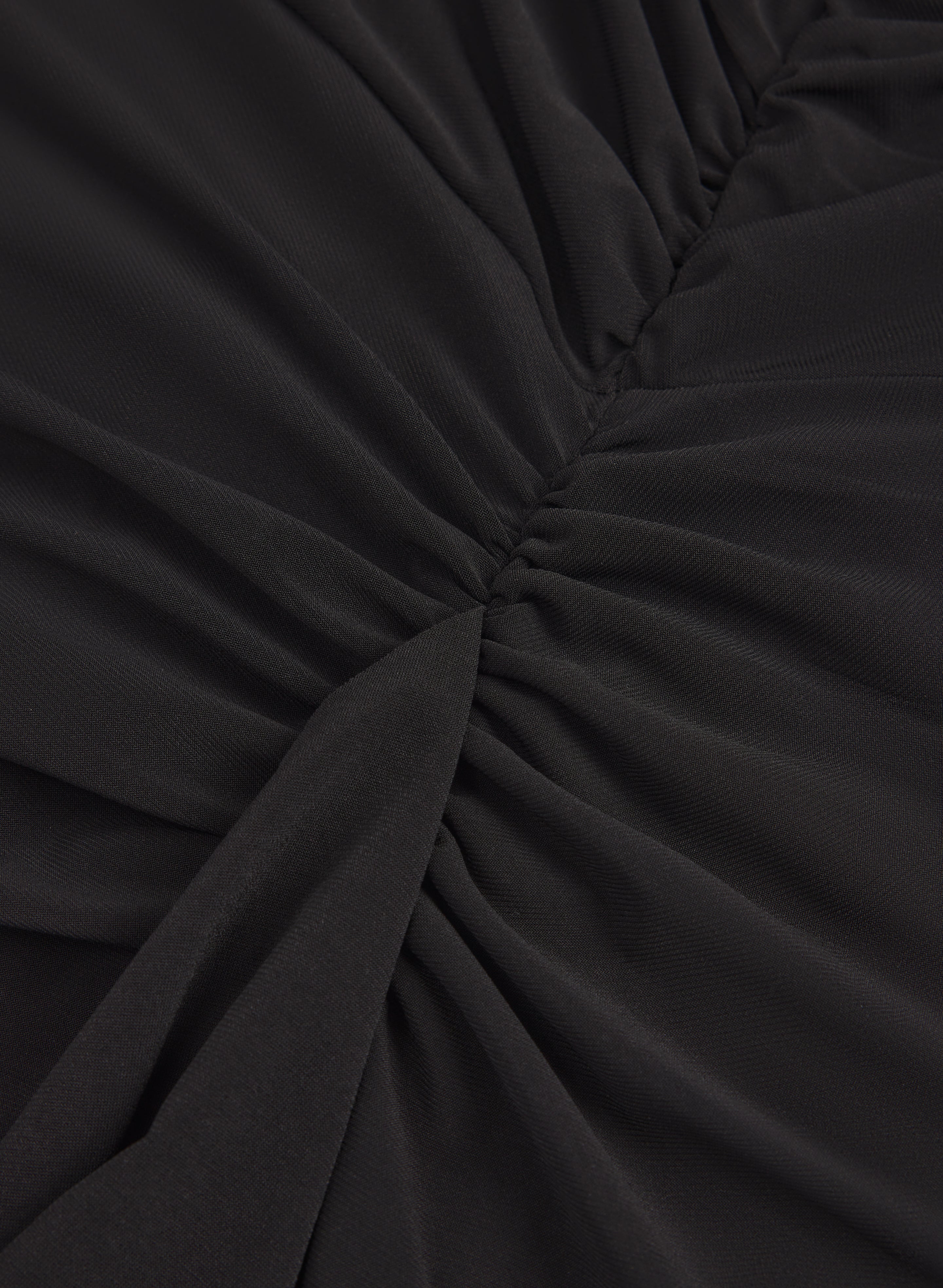 Jersey Waterfall Ruffle Dress