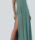 U Neck Flowy Maxi Casual Tank Dress