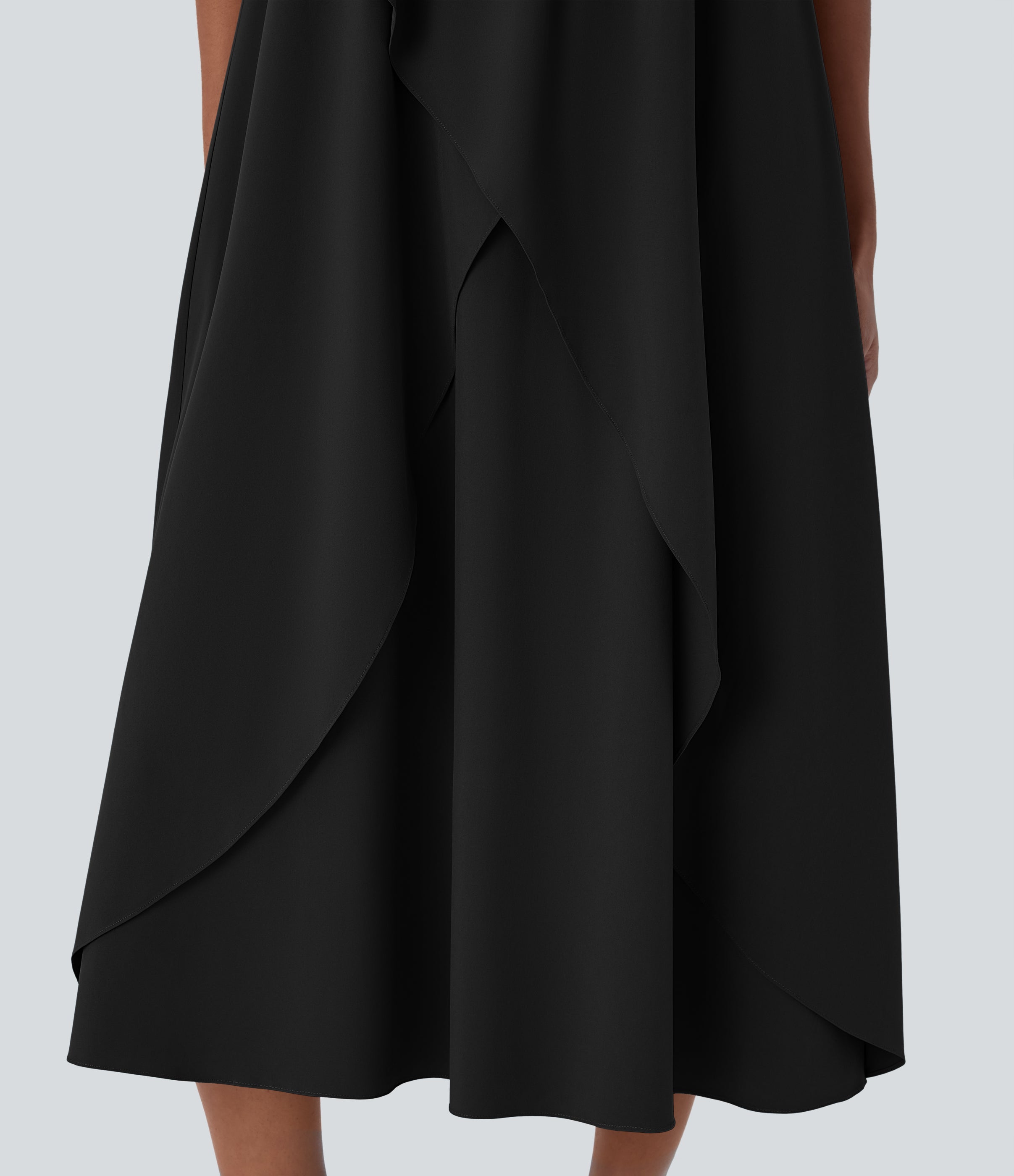 BreezefulTM V Neck Sleeveless Layered Flowy Quick Dry Midi Casual Dress