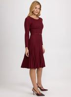 Pleated Knit Dress