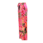 Colorful Floral Sleeveless Tropical Pattern V-Neck Vest Top & Pleated Pants