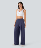 SoftlyZeroTM QuickDry SoCinched High Waisted Tummy Control Yoga Straight Leg Pants with Pockets
